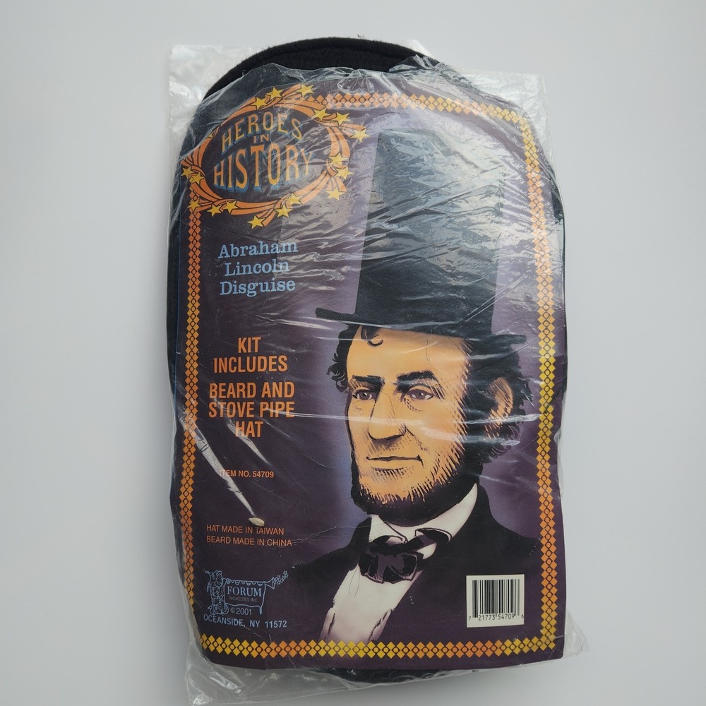 Heroes‎ in History Abraham Lincoln Costume Kit Hat Beard President
